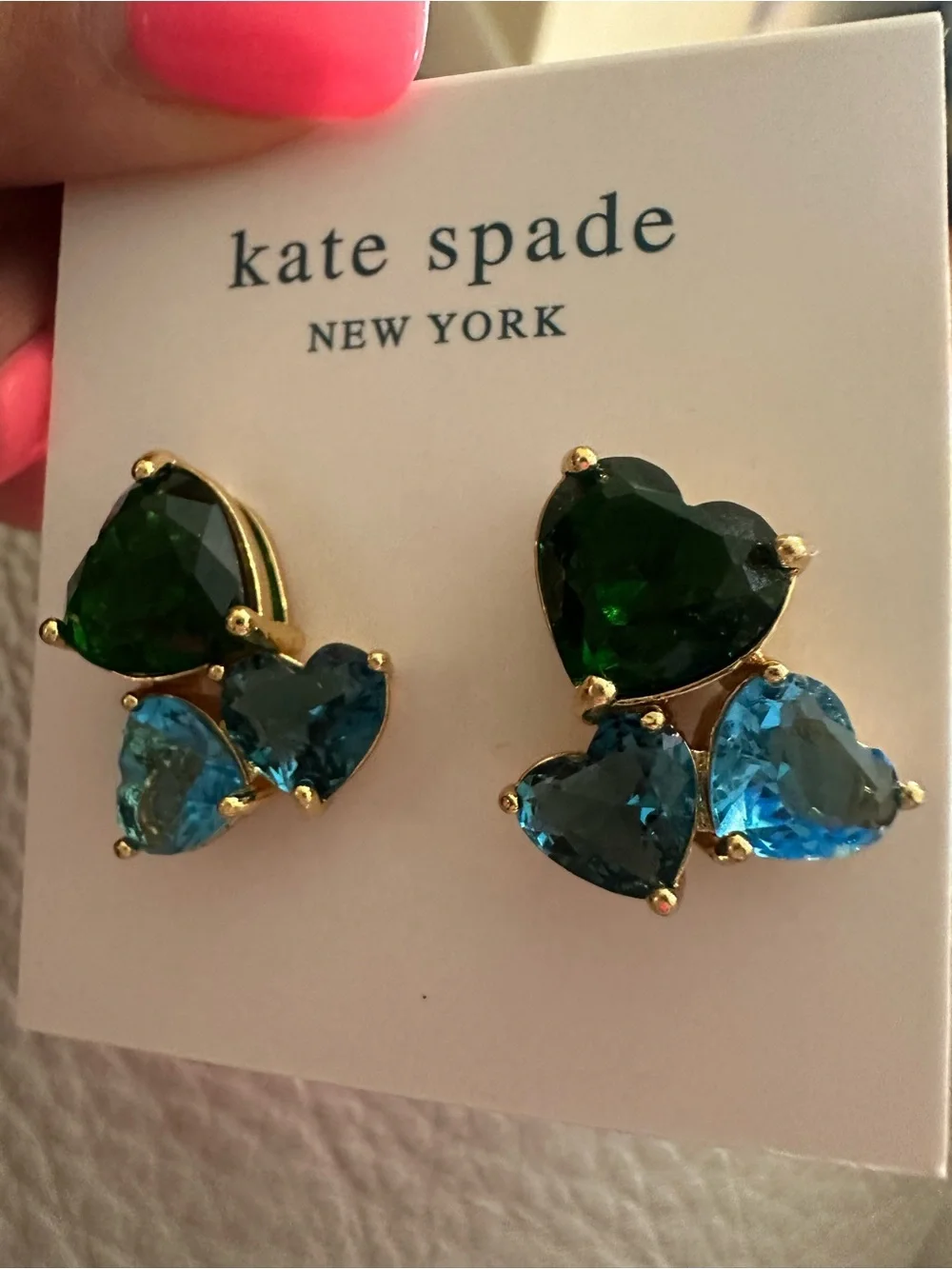 $98 KATE SPADE My Love Heart Cluster Studs NEW